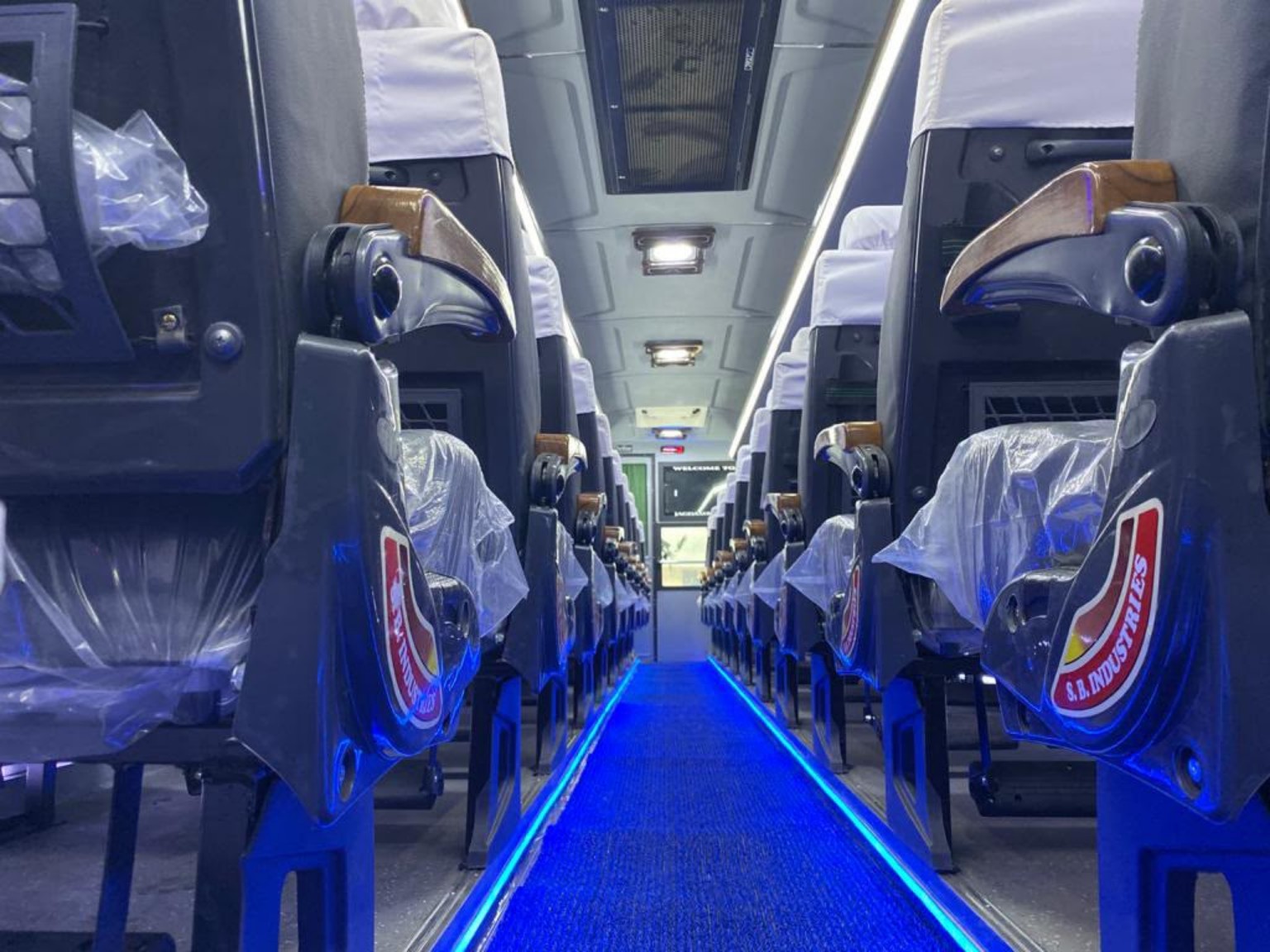 Jagdambay illuminated coach interior
